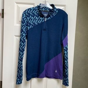 Smartwool 1/4 zip merino wool sweater L